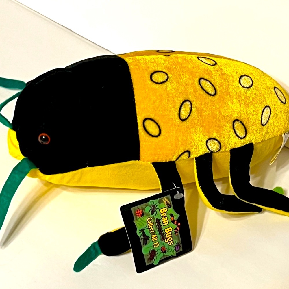 K&K Games Plush Yellow & Black Beetle Stuffed Toy
